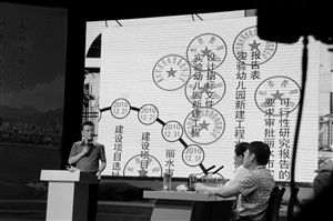 电视问政现场展示的盖章图