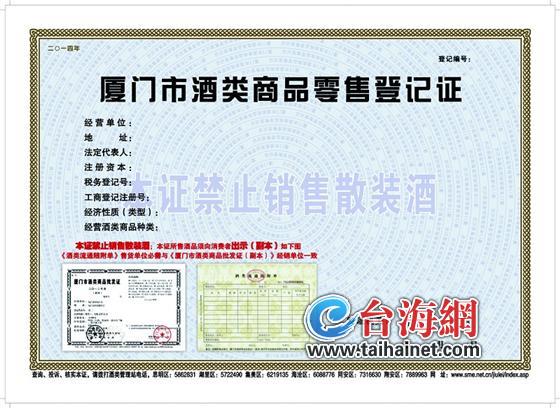 新版酒类零售登记证