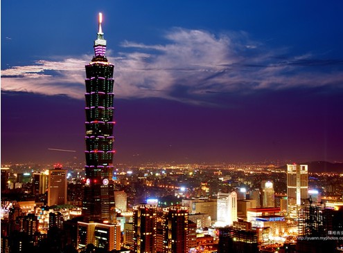 台北101大楼 台湾著名景点台北101大楼照片(图