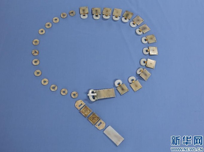 隋炀帝墓出土的蹀躞金玉带