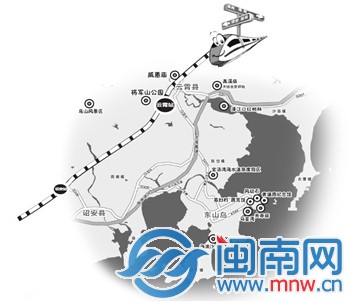 厦深铁路云霄站路线图
