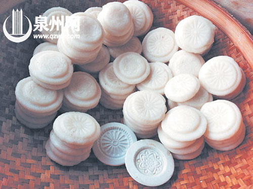 永春县一村户家里在过年期间所准备的白粿