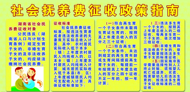 湖南计划生育超生处罚新政策 征收社会抚养费