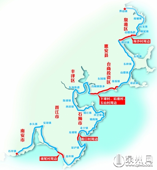 泉州沿海大通道232公里天然美景与恶臭垃圾并存
