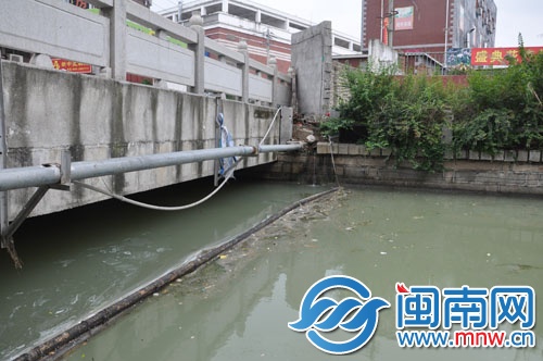 昨天的城西环路北6区内沟河河面上还漂浮着油污、枯