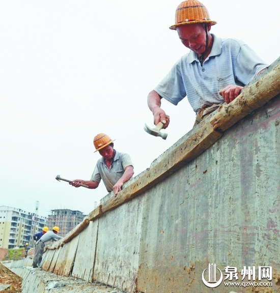 闽江防洪工程德化段城东试验段建设现场