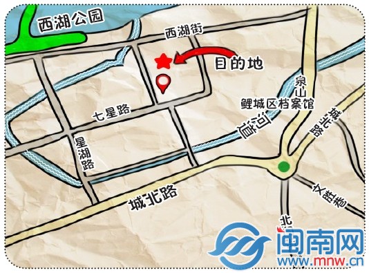 读者们可由路线图引领前往鲤城区档案馆