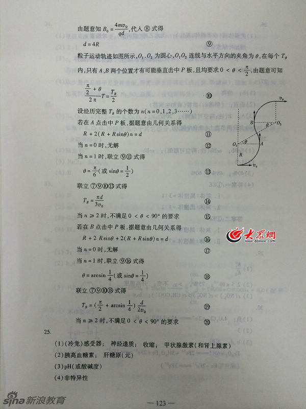 2014年山东高考理科综合试题及答案发布15