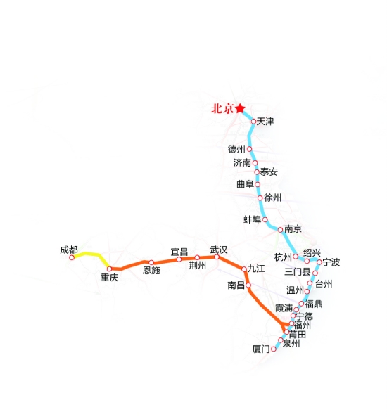 全国铁路新列车运行图