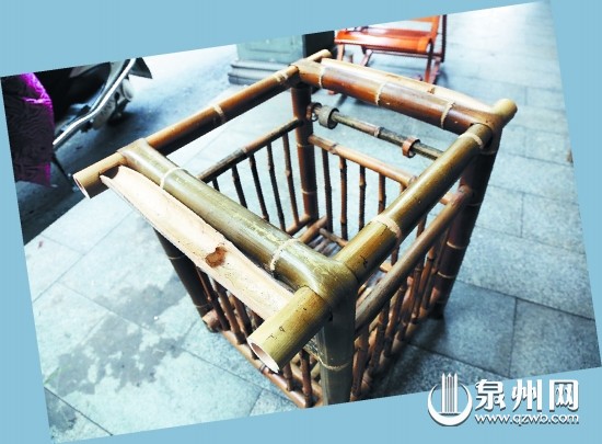 蔡师傅的竹制品小孩座椅