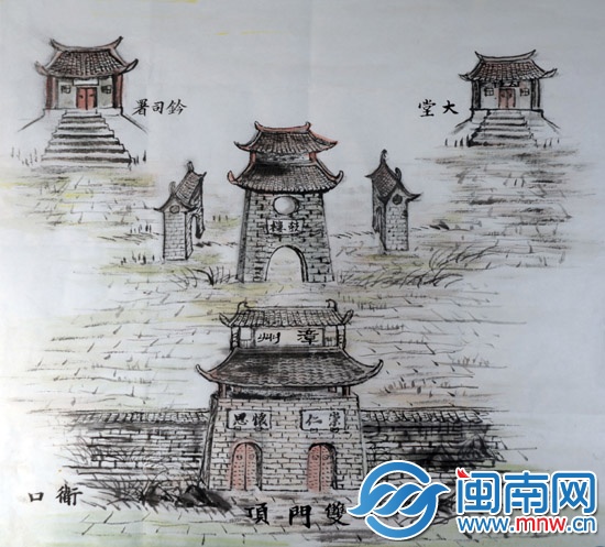 文武官员双门进出 分区办公