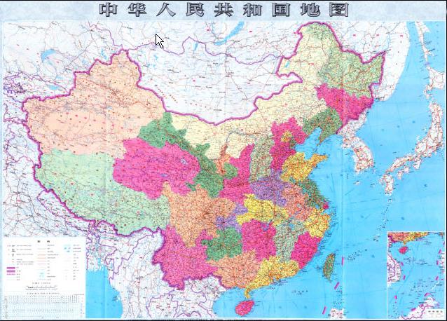 横版中国地图(资料图）