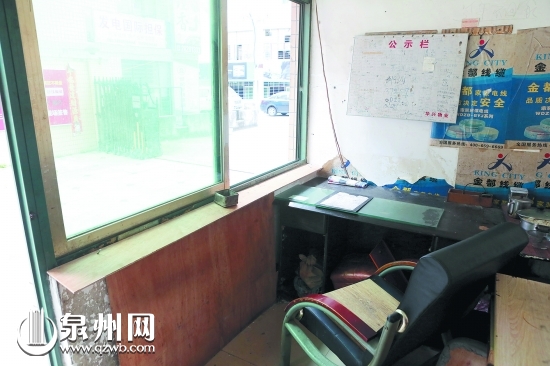 大门保安室里无保安