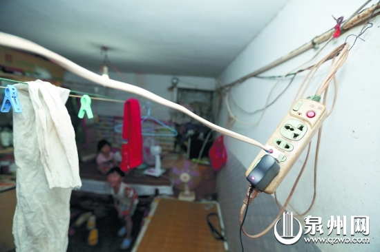 不少租户乱拉电线,存在安全隐患