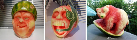 加拿大艺术家CliveCooper的瓜雕作品